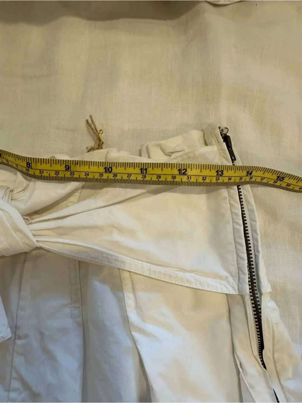 Ulla Johnson White high waist Tie-Waist Skort Shorts. Size S